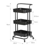 3 Tiers Multi-Function Mobile Cart 1