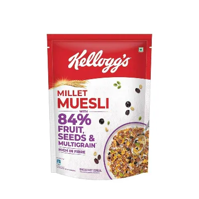 Kellogg's Millet Muesli Breakfast Cereal 500gm Kellogg's Millet Muesli Breakfast Cereal 500gm