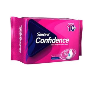 Senora Confidence Regular Flow Wings Sanitary Pads (Panty System) - 10 Pads